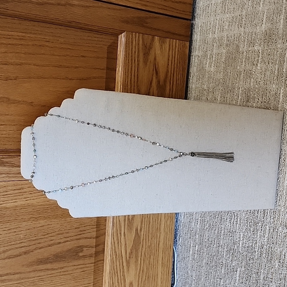 Stella & Dot Gitane Tassel Necklace (Silver/Multi) Retired